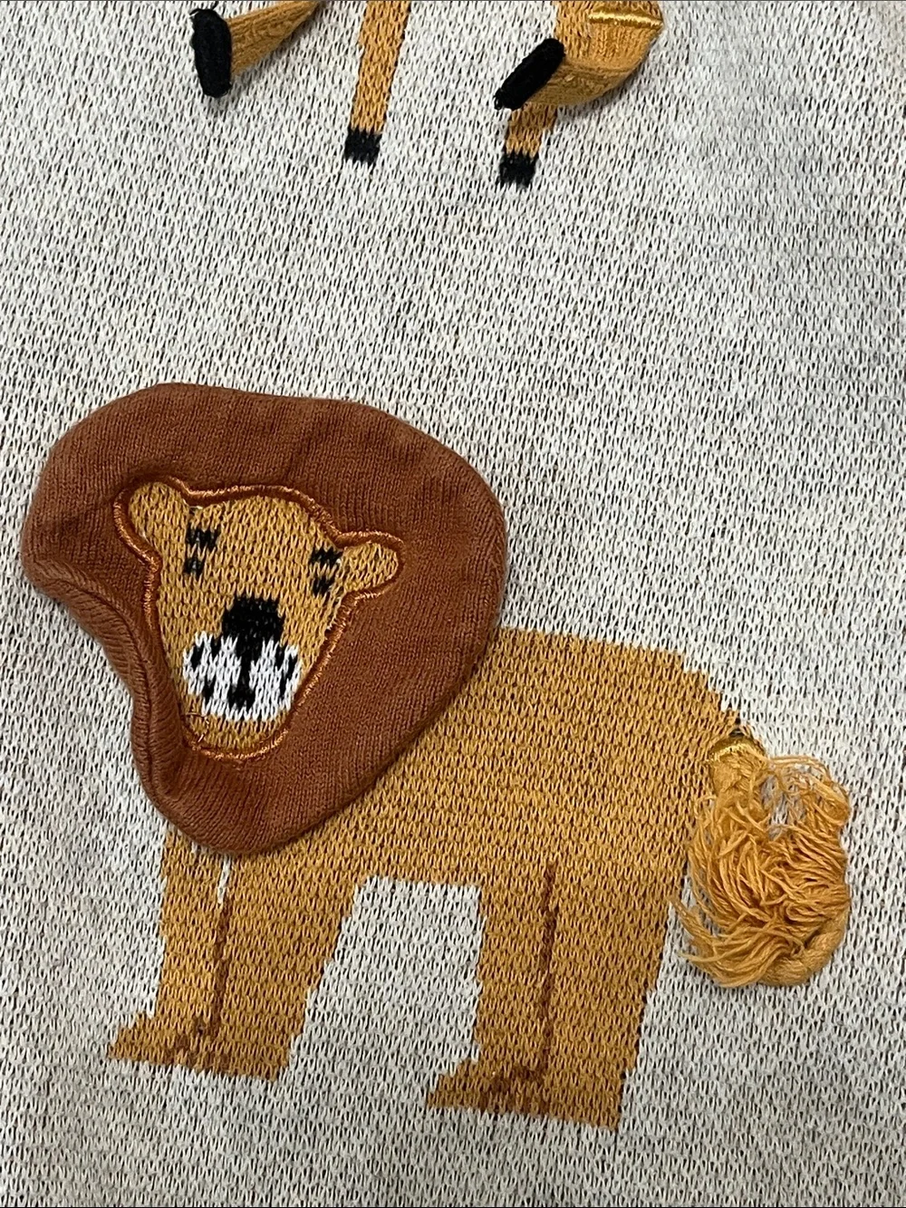 BABY ORGANIC SAFARI JACQUARD Knit 3D BLANKET SIZE 32”X 42”